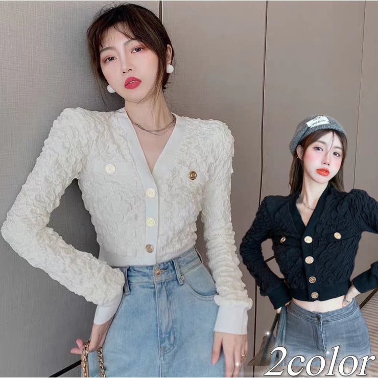 立体的な花／大人可愛い薄手カーディガン六分袖 立体的な花／大人可愛い薄手カーディガン六分袖 カーディガン