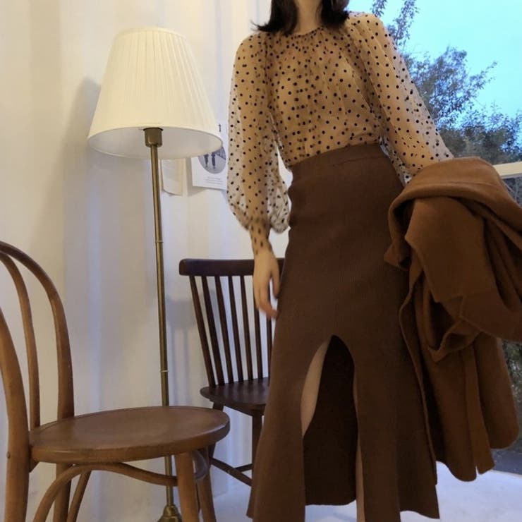 モテ愛されレディに。キャミ付きシアーブラウス 韓国ファッション 夏服 | Sibra | 詳細画像4 