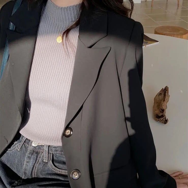 さらっと大人シンプル。ハイネックノースリーブニットトップス 春 韓国ファッション | Sibra | 詳細画像2 