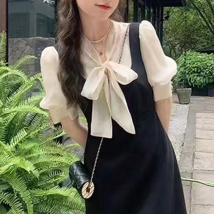 ボウタイシアーブラウス 春 韓国ファッション | Sibra | 詳細画像8 