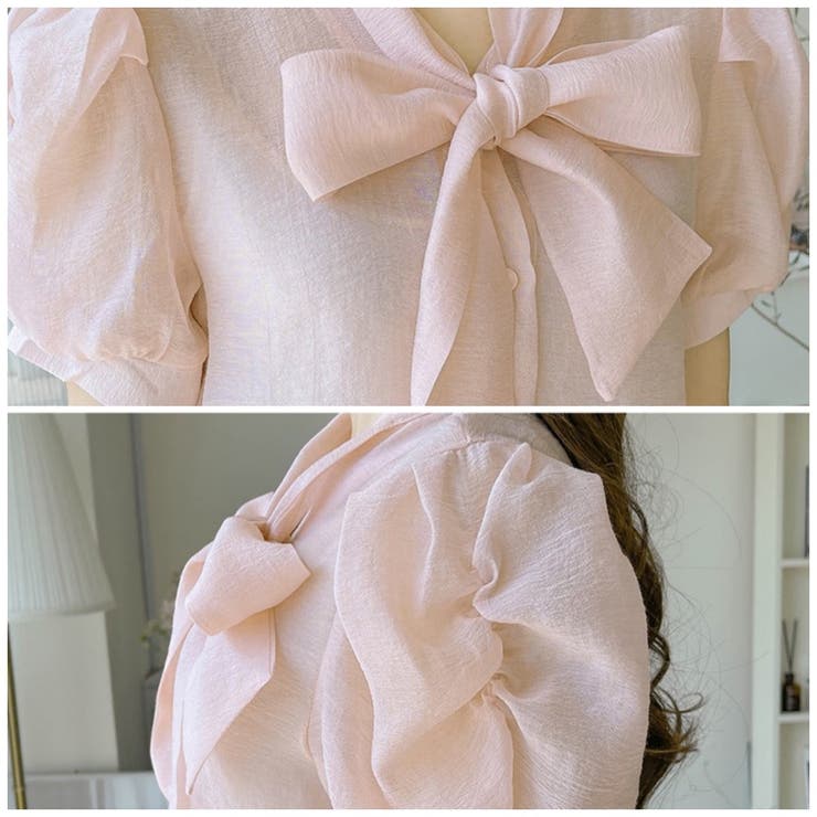 ボウタイシアーブラウス 春 韓国ファッション | Sibra | 詳細画像7 