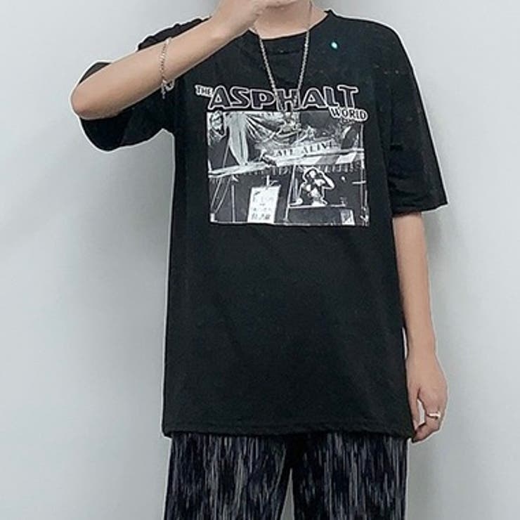 ストリート感をプラスしてくれる、半袖プリントTシャツ 韓国