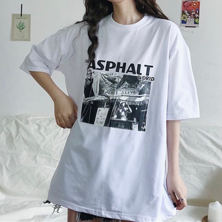 ストリート感をプラスしてくれる、半袖プリントTシャツ 韓国