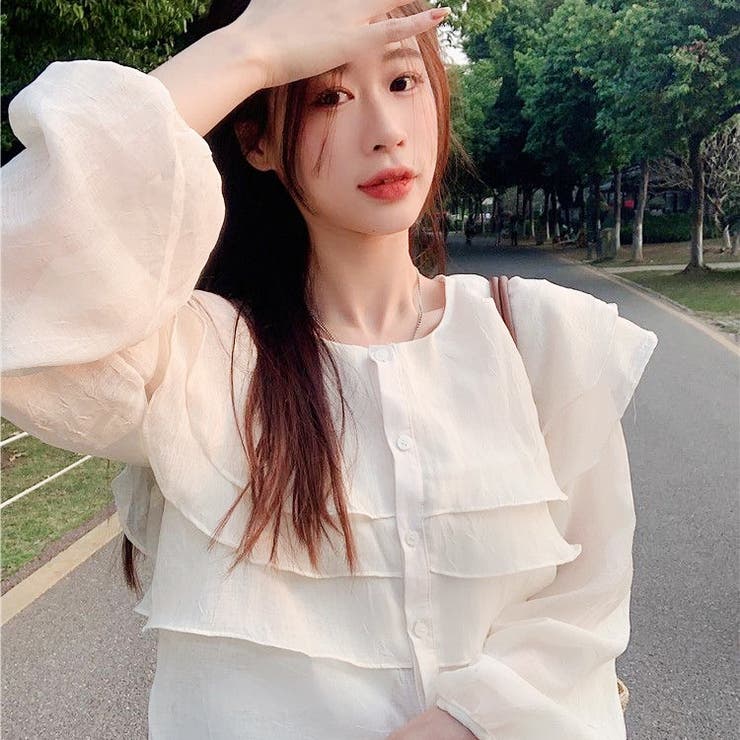 シアーブラウス 春 韓国ファッション | Sibra | 詳細画像6 