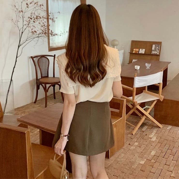 大人なシアー魅せ。レース半袖ブラウス オフィスカジュアル 春 | Sibra | 詳細画像13 