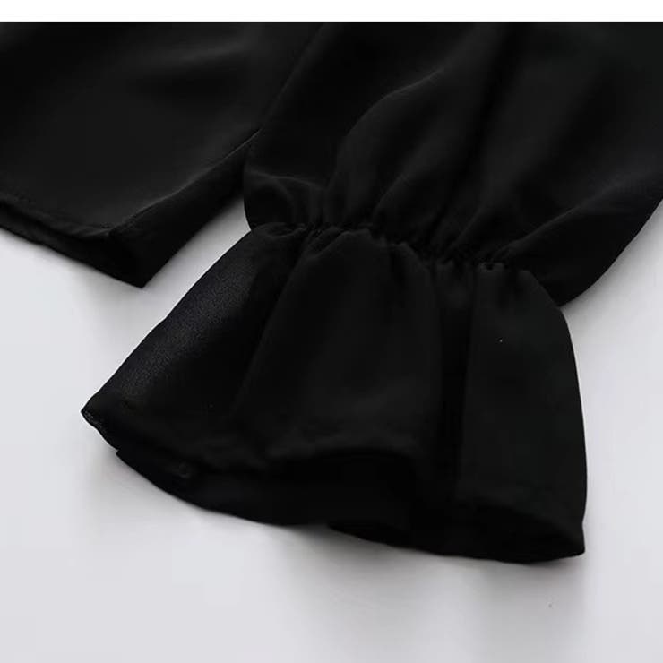 フリルスリーブVネックボウタイリボンブラウス 春 韓国ファッション | Sibra | 詳細画像10 