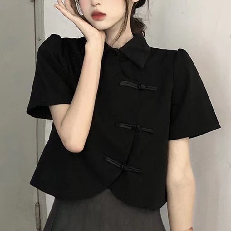 韓国 セットアップ チャイナ風 半袖Tシャツ スカート 水墨柄 黒 楽天市場】チャイナ服 柄シャツ 総柄 龍柄 半袖 ビッグ