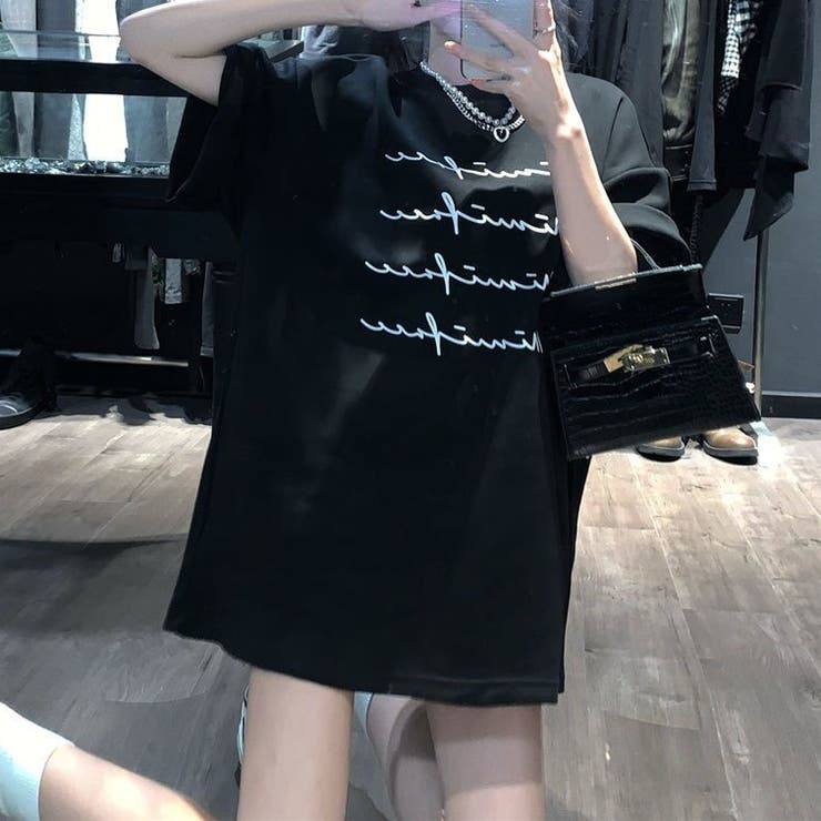 綿100％オーバーサイズプリントTシャツ 韓国ファッション オフィスカジュアル | Sibra | 詳細画像9 