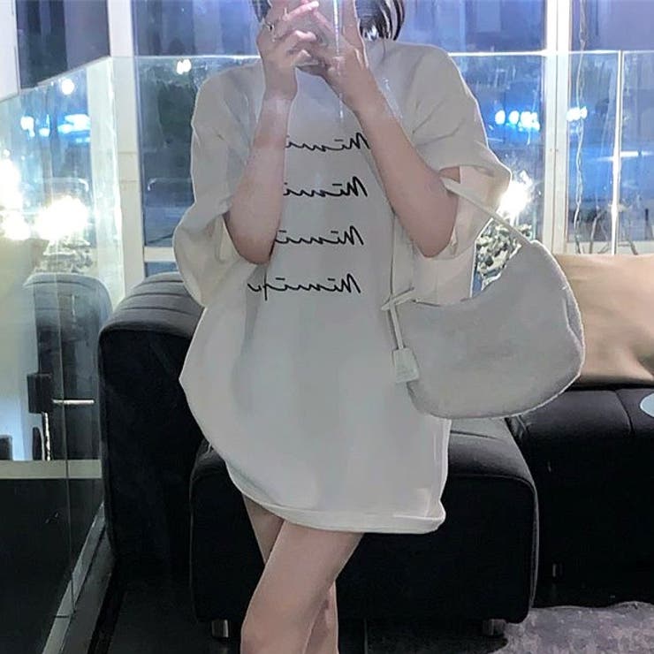 綿100％オーバーサイズプリントTシャツ 韓国ファッション オフィスカジュアル | Sibra | 詳細画像3 