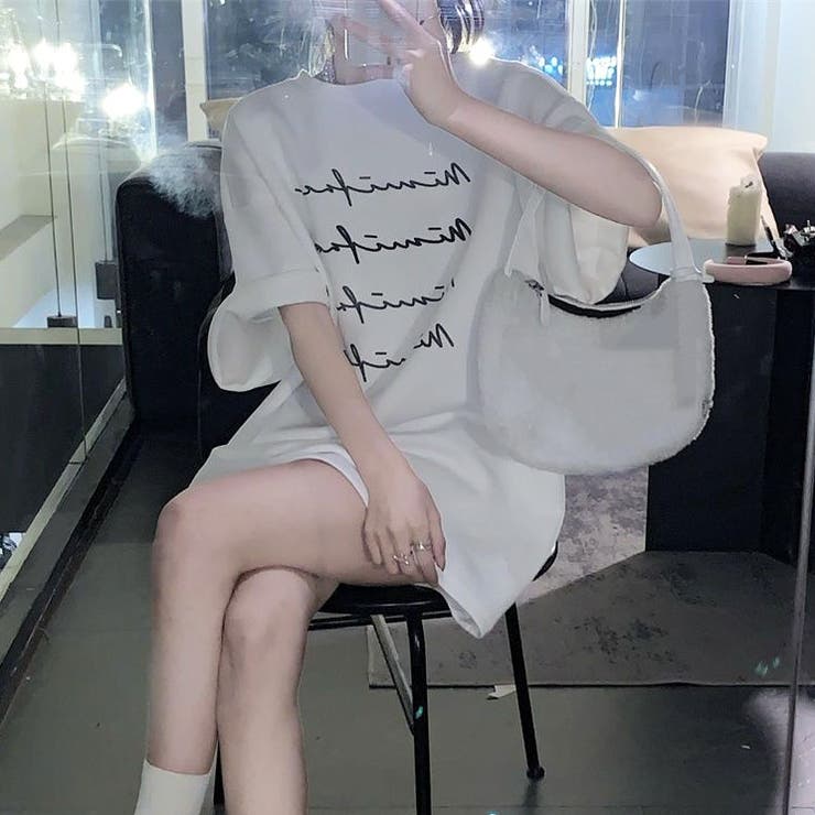 綿100％オーバーサイズプリントTシャツ 韓国ファッション オフィスカジュアル | Sibra | 詳細画像4 