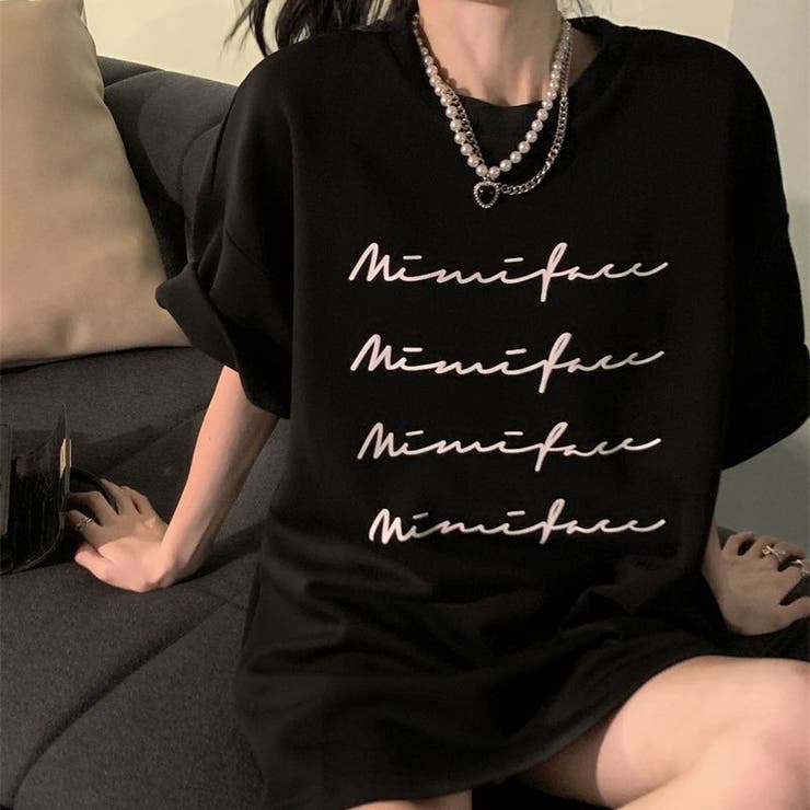 綿100％オーバーサイズプリントTシャツ 韓国ファッション オフィスカジュアル | Sibra | 詳細画像8 