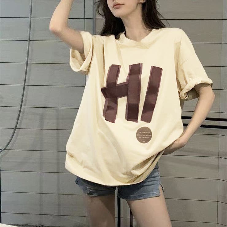 綿100％オーバーサイズロゴプリントT シャツ 韓国ファッション | Sibra | 詳細画像14 