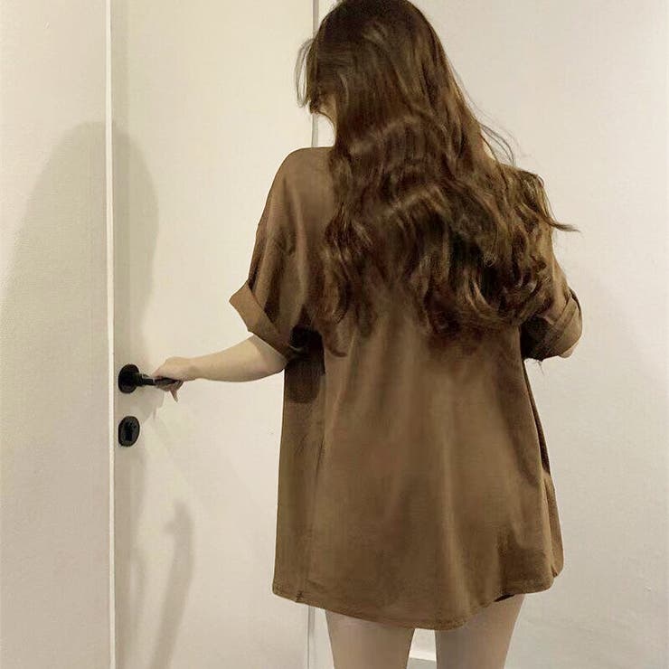 綿100％オーバーサイズロゴプリントT シャツ 韓国ファッション | Sibra | 詳細画像13 