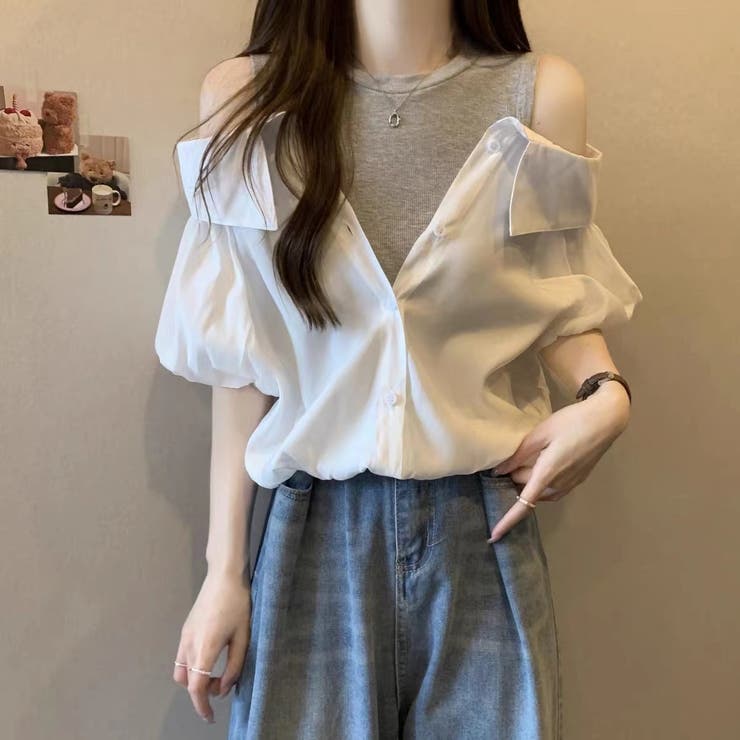 ドッキングシャツ 夏服 セクシー | Sibra | 詳細画像13 