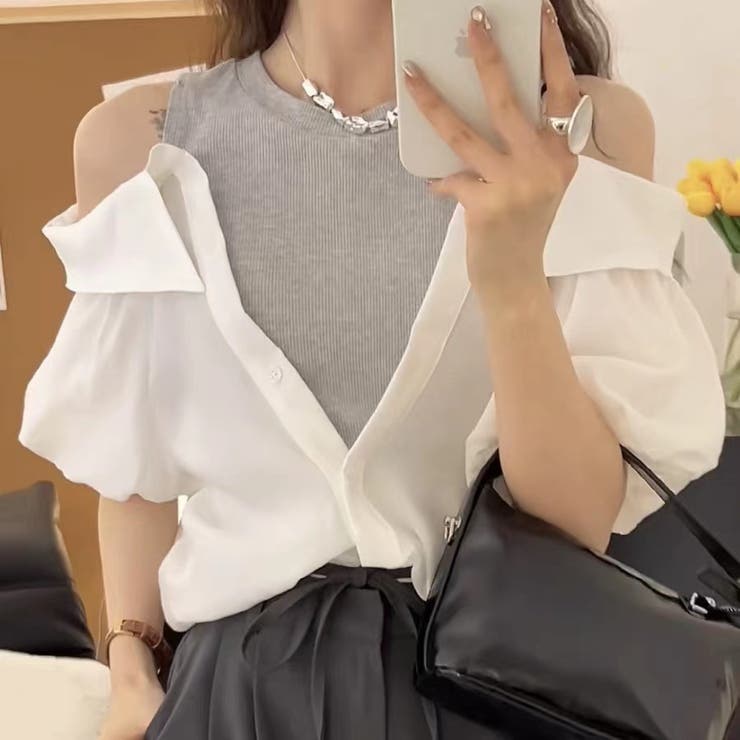 ドッキングシャツ 夏服 セクシー | Sibra | 詳細画像21 