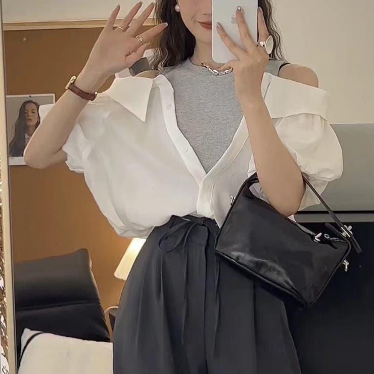 ドッキングシャツ 夏服 セクシー | Sibra | 詳細画像3 