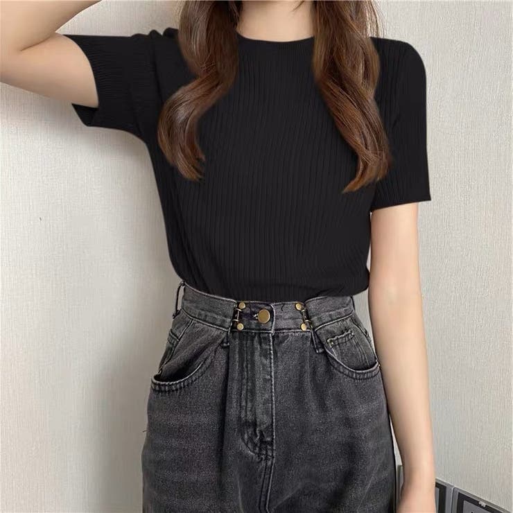 半袖ニットトップス 夏服 韓国ファッション | Sibra | 詳細画像6 