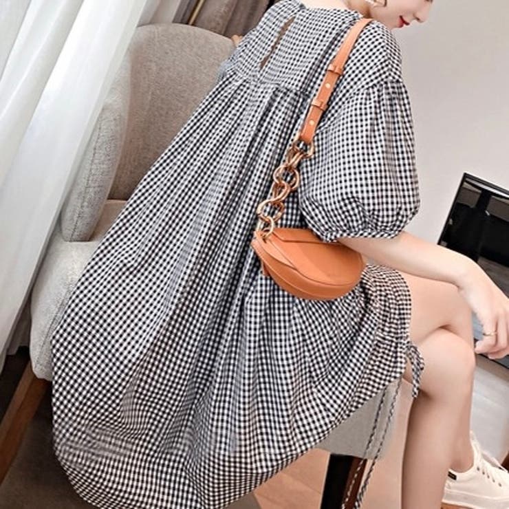 ギャザーチェック柄トップス セクシー 夏服 | Sibra | 詳細画像10 