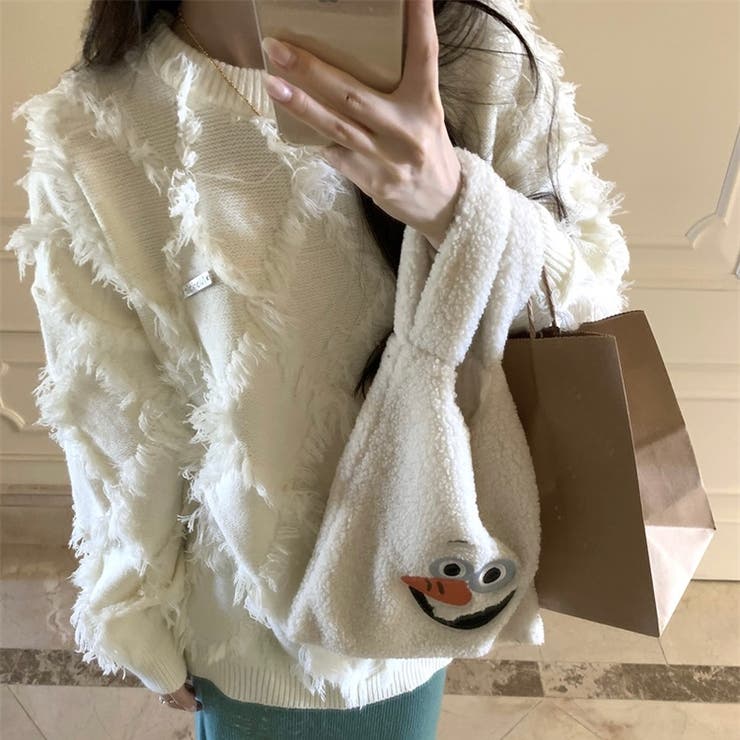 フリンジニットトップス 大人 カジュアル | Sibra | 詳細画像2 