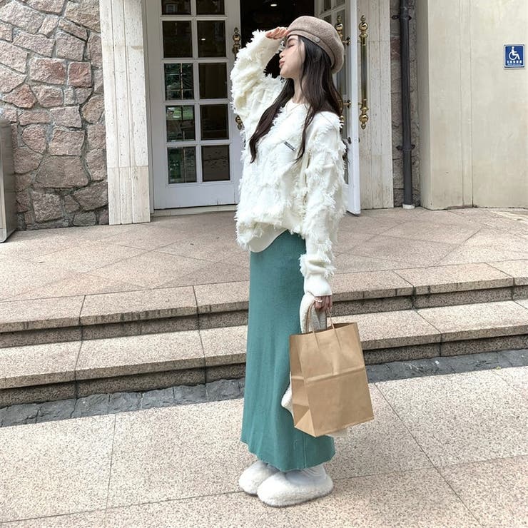 フリンジニットトップス 大人 カジュアル | Sibra | 詳細画像6 