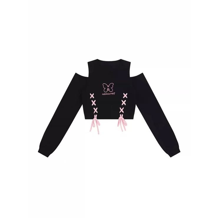 両側ギャザー刺ニットトップス 韓国ファッション 卒業式[品番