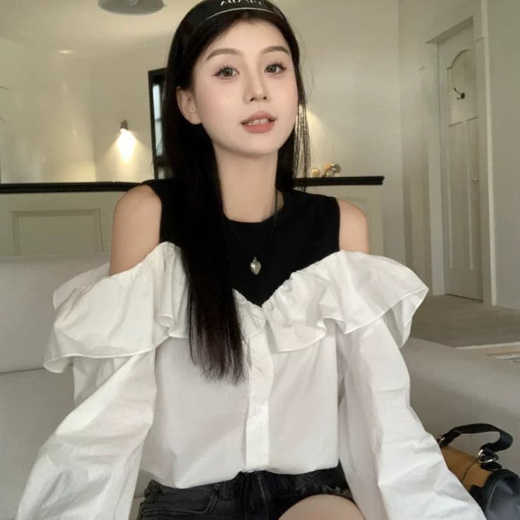 長袖ドッキングシャツ[品番：SHNW0010786]｜Sibra（シブラ