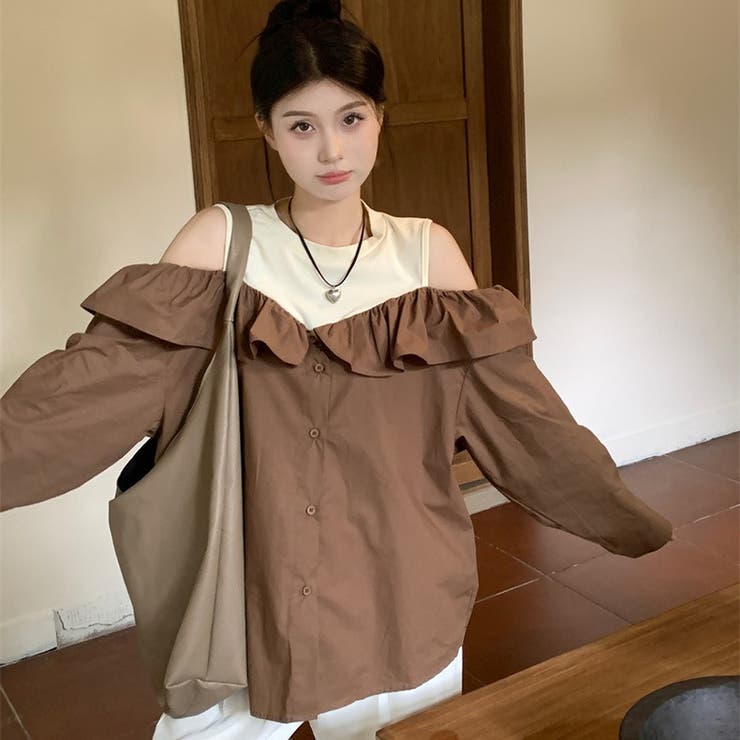 長袖ドッキングシャツ[品番：SHNW0010786]｜Sibra（シブラ