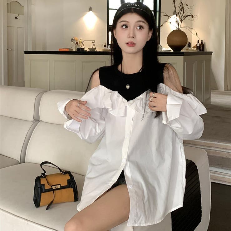 長袖ドッキングシャツ[品番：SHNW0010786]｜Sibra（シブラ