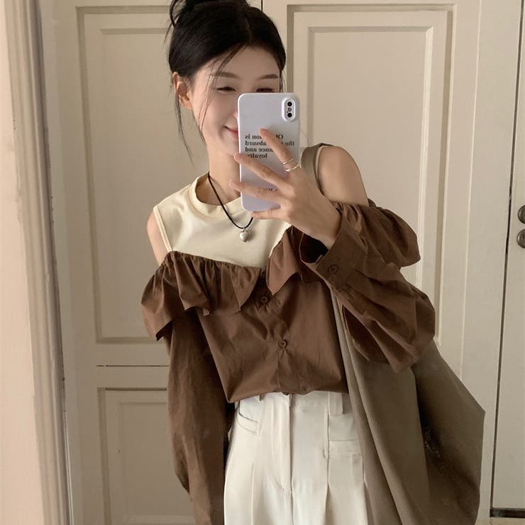 長袖ドッキングシャツ[品番：SHNW0010786]｜Sibra（シブラ）の