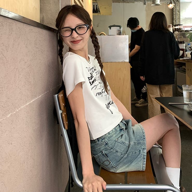 プリントロゴ 半袖Tシャツ 韓国風 | Sibra | 詳細画像20