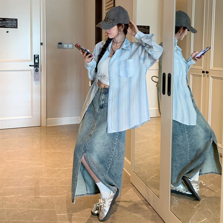 レース切り替えシャツ 体型カバー 夏服 | Sibra | 詳細画像12