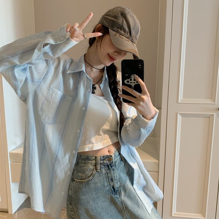 レース切り替えシャツ 体型カバー 夏服 | Sibra | 詳細画像13