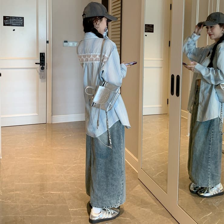 レース切り替えシャツ 体型カバー 夏服 | Sibra | 詳細画像5