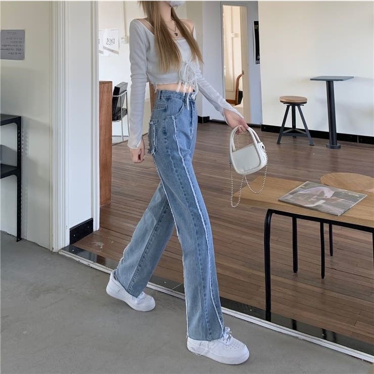 デニムパンツ 韓国ファッション 春[品番：SHNW0006824]｜Sibra