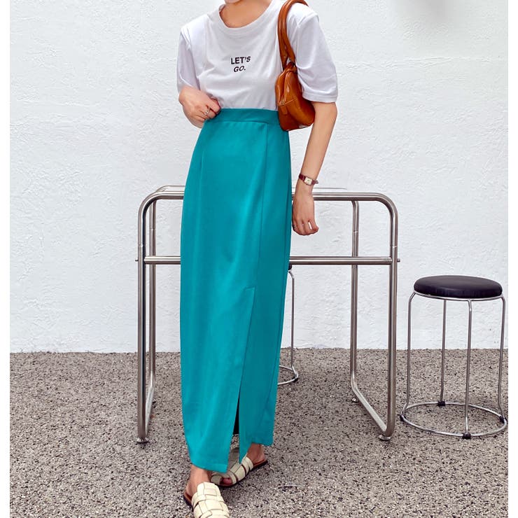 スリットポンチタイトスカート 韓国ファッション ハイウエスト | Sibra | 詳細画像15 