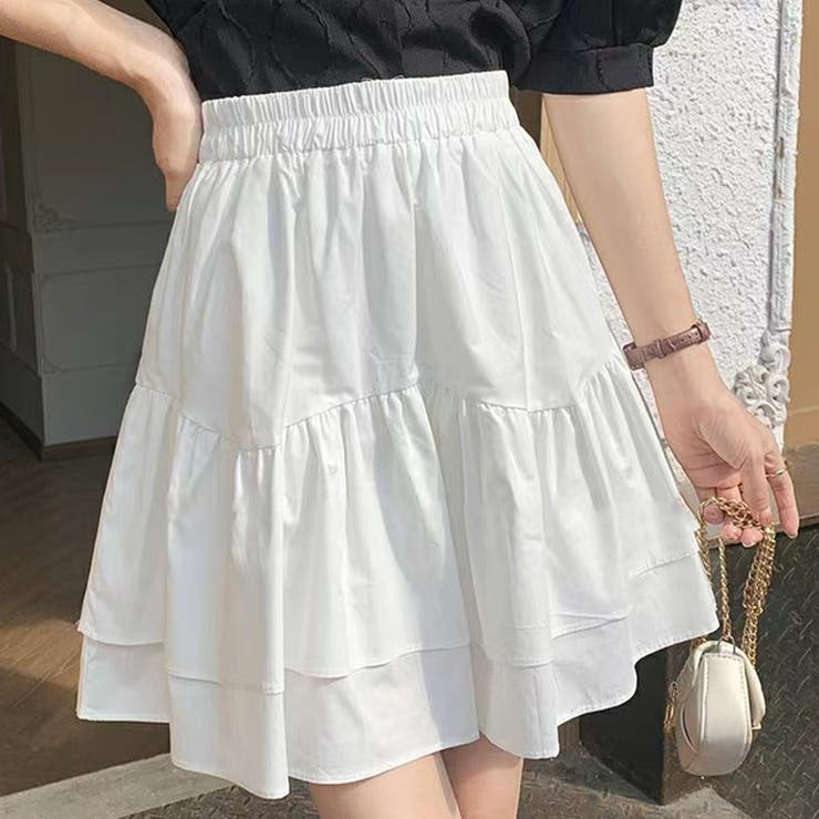 ミニスカート 韓国ファッション 夏服[品番：SHNW0007299]｜Sibra