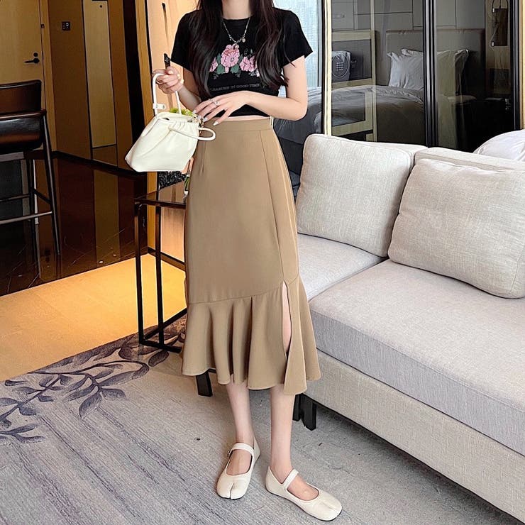 マーメイドスカート 韓国ファッション ハイウエスト
