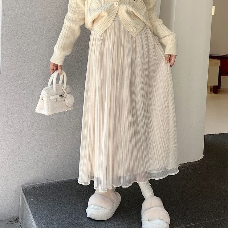 ベルベットメッシュプリーツスカート 韓国ファッション 韓国 | Sibra | 詳細画像10 