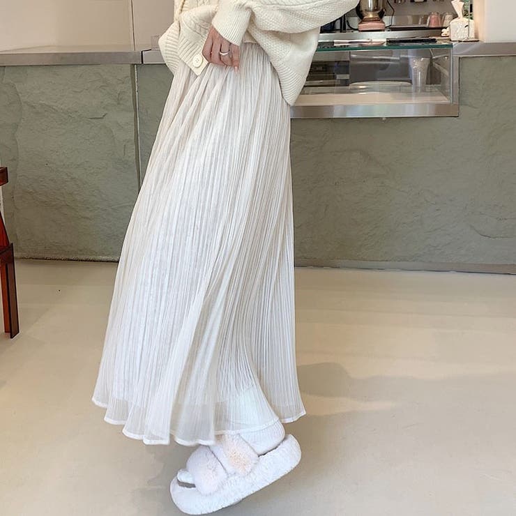 ベルベットメッシュプリーツスカート 韓国ファッション 韓国 | Sibra | 詳細画像14 