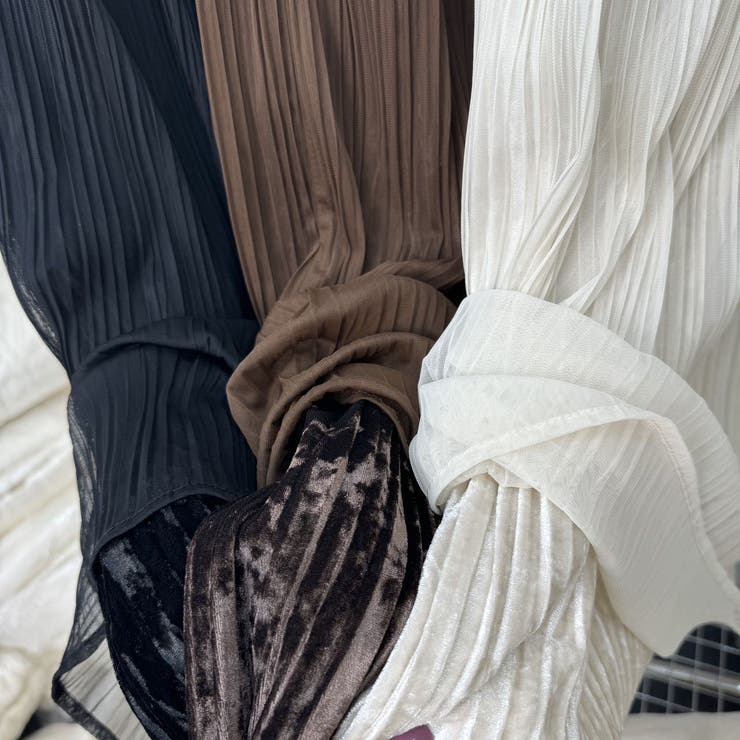 ベルベットメッシュプリーツスカート 韓国ファッション 韓国 | Sibra | 詳細画像2 