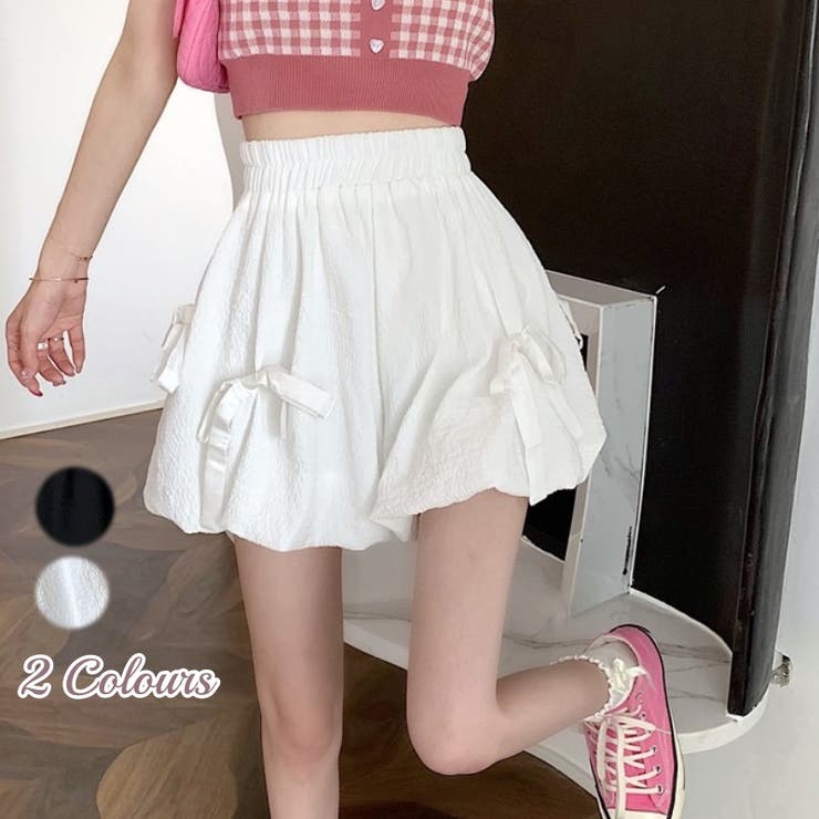 リボン付きミニパンツ 韓国ファッションオフィスカジュアル 夏服 | Sibra | 詳細画像1 