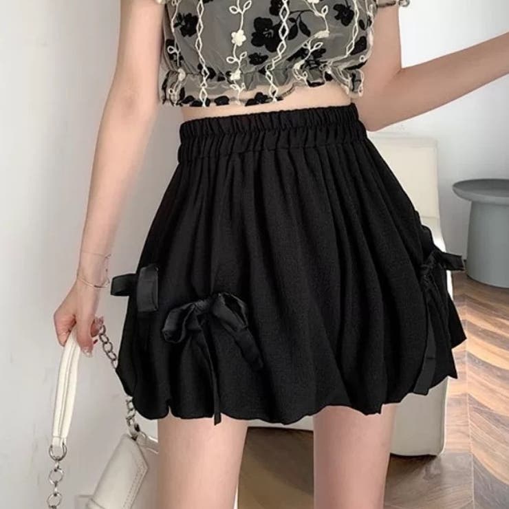 リボン付きミニパンツ 韓国ファッションオフィスカジュアル 夏服 | Sibra | 詳細画像4 