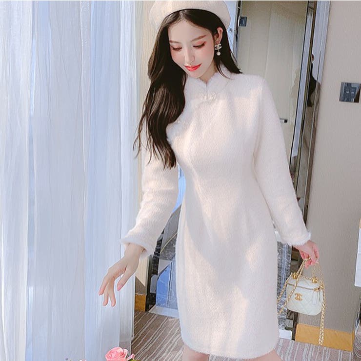 チャイナ風ニットワンピース 旗袍 ふわふわ 品番 Shnw Sibra シブラ のレディースファッション通販 Shoplist ショップリスト