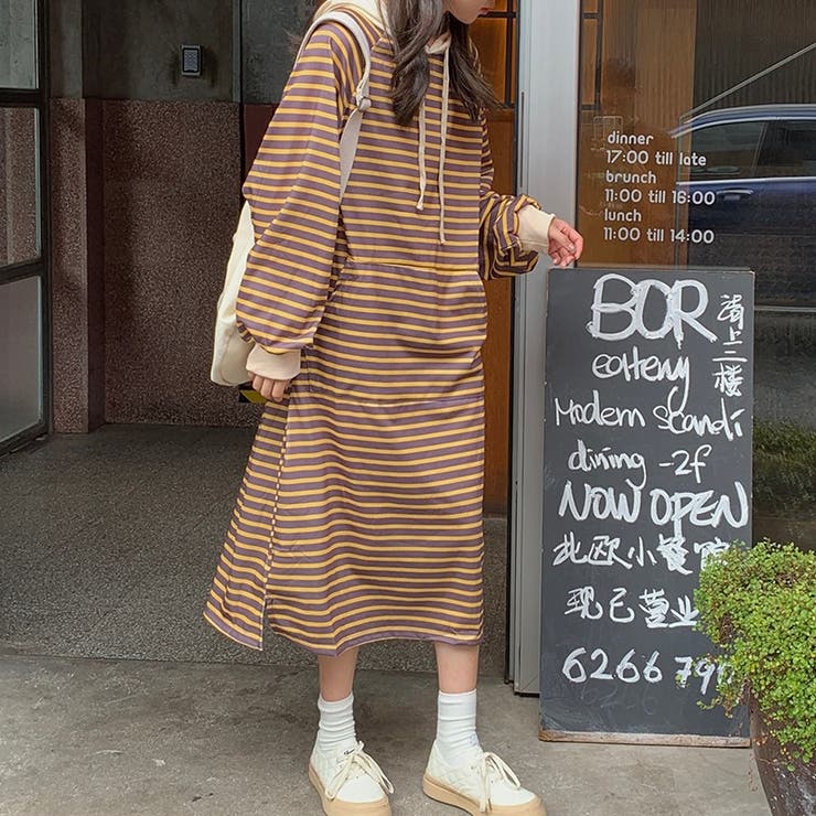 裏起毛ロングワンピース 韓国ファッション フード付き 品番 Shnw Sibra シブラ のレディースファッション 通販 Shoplist ショップリスト