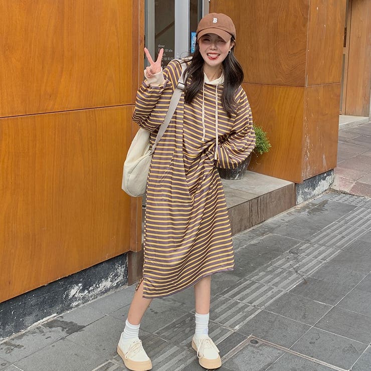 裏起毛ロングワンピース 韓国ファッション フード付き 品番 Shnw Sibra シブラ のレディースファッション 通販 Shoplist ショップリスト