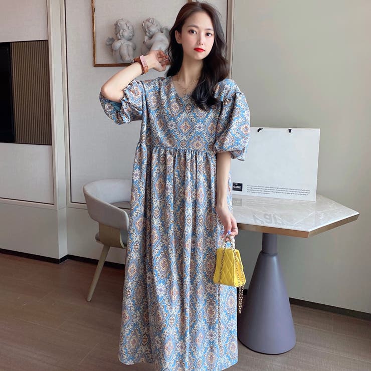 ロングワンピースレディース カジュアル プリントワンピース 品番 Shnw Sibra シブラ のレディース ファッション通販 Shoplist ショップリスト