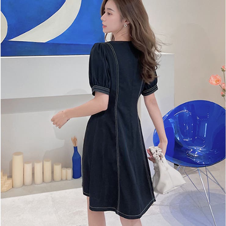 ワンピース 韓国ファッション 半袖[品番：SHNW0003098]｜Sibra（シブラ