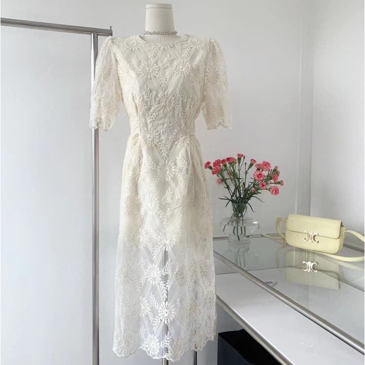 レースワンピース 韓国ファッション フェミニン | Sibra | 詳細画像9 