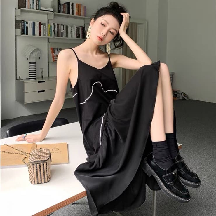 デザインキャミワンピース 韓国ファッション 夏服 品番 Shnw Sibra シブラ のレディースファッション通販 Shoplist ショップリスト