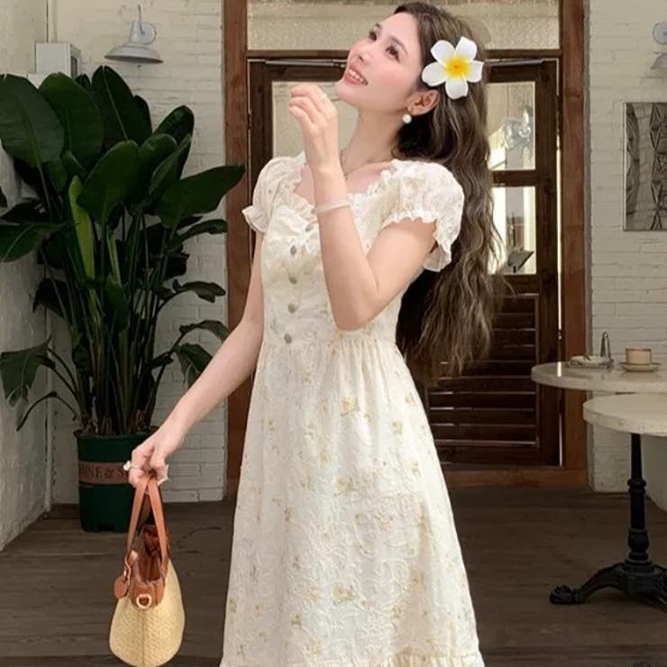 リラックスフラワーズワンピース 春 夏物[品番：SHNW0010954]｜Sibra